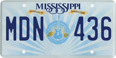 MS license plate MDN436