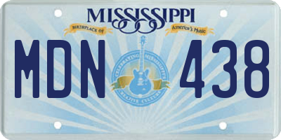 MS license plate MDN438