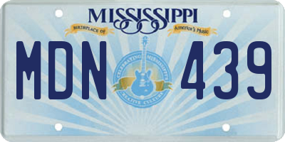 MS license plate MDN439
