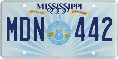 MS license plate MDN442