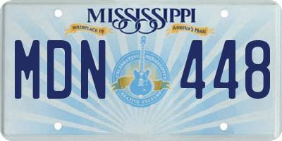 MS license plate MDN448
