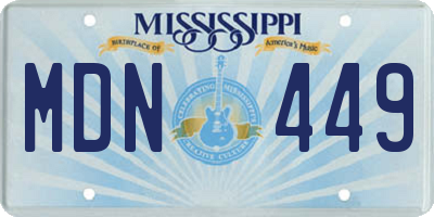 MS license plate MDN449