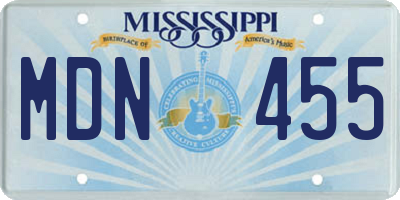 MS license plate MDN455
