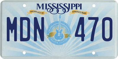 MS license plate MDN470