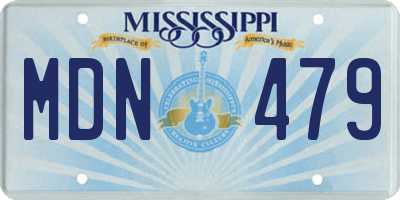 MS license plate MDN479