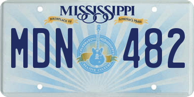 MS license plate MDN482