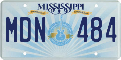 MS license plate MDN484