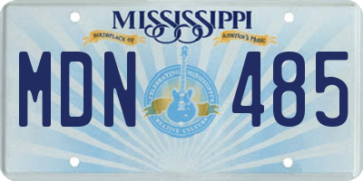 MS license plate MDN485