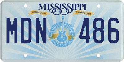 MS license plate MDN486
