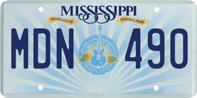 MS license plate MDN490