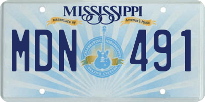 MS license plate MDN491