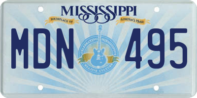 MS license plate MDN495