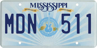 MS license plate MDN511