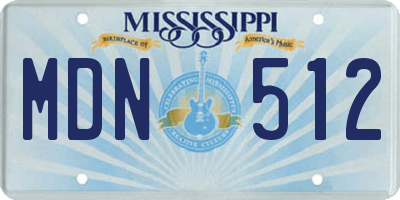 MS license plate MDN512
