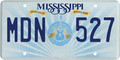 MS license plate MDN527