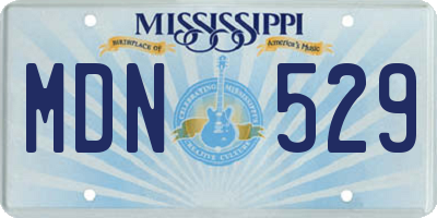 MS license plate MDN529