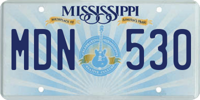 MS license plate MDN530