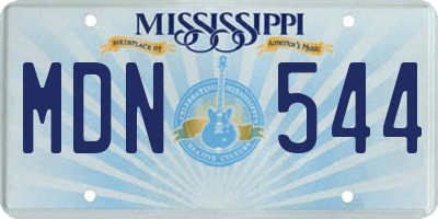 MS license plate MDN544