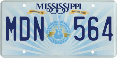 MS license plate MDN564