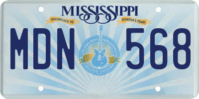 MS license plate MDN568