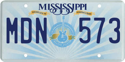 MS license plate MDN573