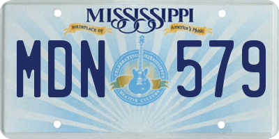 MS license plate MDN579