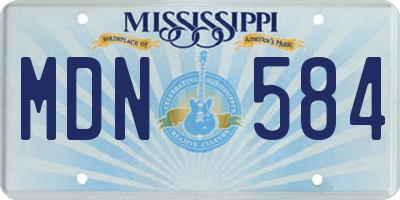 MS license plate MDN584