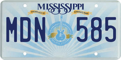 MS license plate MDN585