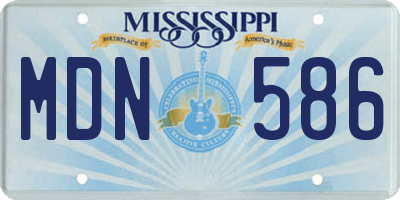 MS license plate MDN586