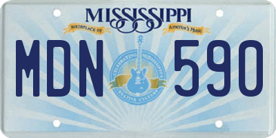MS license plate MDN590