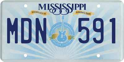 MS license plate MDN591