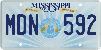 MS license plate MDN592
