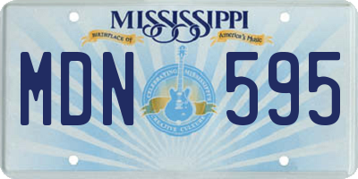 MS license plate MDN595