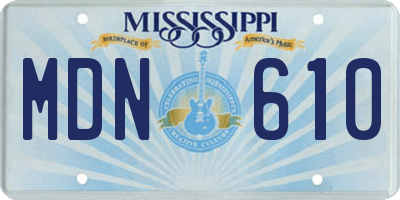 MS license plate MDN610
