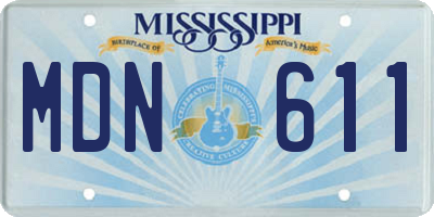 MS license plate MDN611