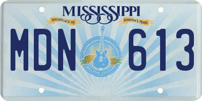 MS license plate MDN613