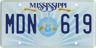 MS license plate MDN619