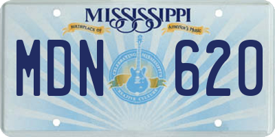 MS license plate MDN620