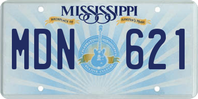 MS license plate MDN621