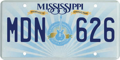 MS license plate MDN626