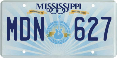MS license plate MDN627