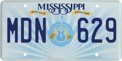 MS license plate MDN629