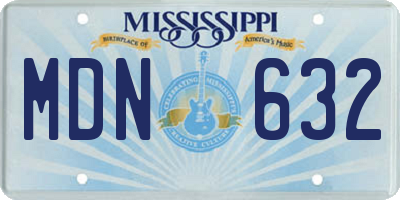 MS license plate MDN632