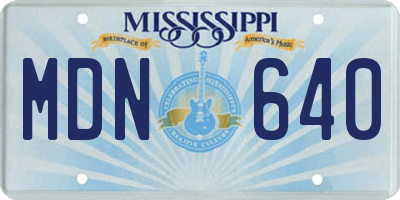 MS license plate MDN640