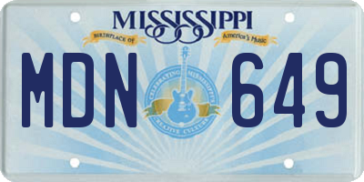 MS license plate MDN649