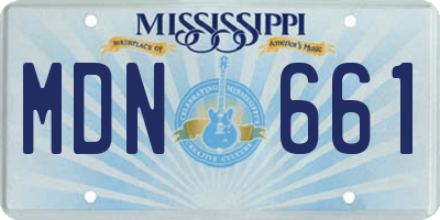 MS license plate MDN661