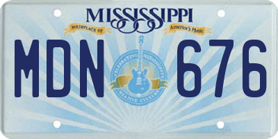MS license plate MDN676