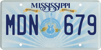 MS license plate MDN679