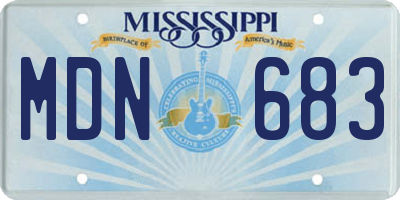 MS license plate MDN683