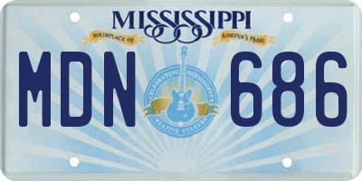 MS license plate MDN686